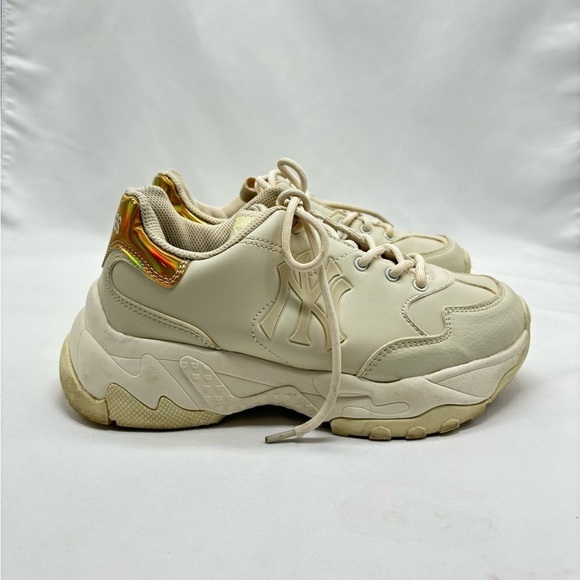 Women's MLB Yankees cream color sneakers size‎ 7 - Picture 6 of 9